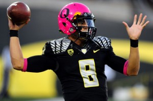 Oregon Ducks Pink Helmets