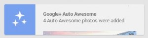 auto awesome notification