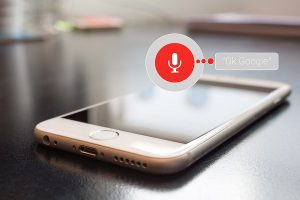I Phone performing voice search. 